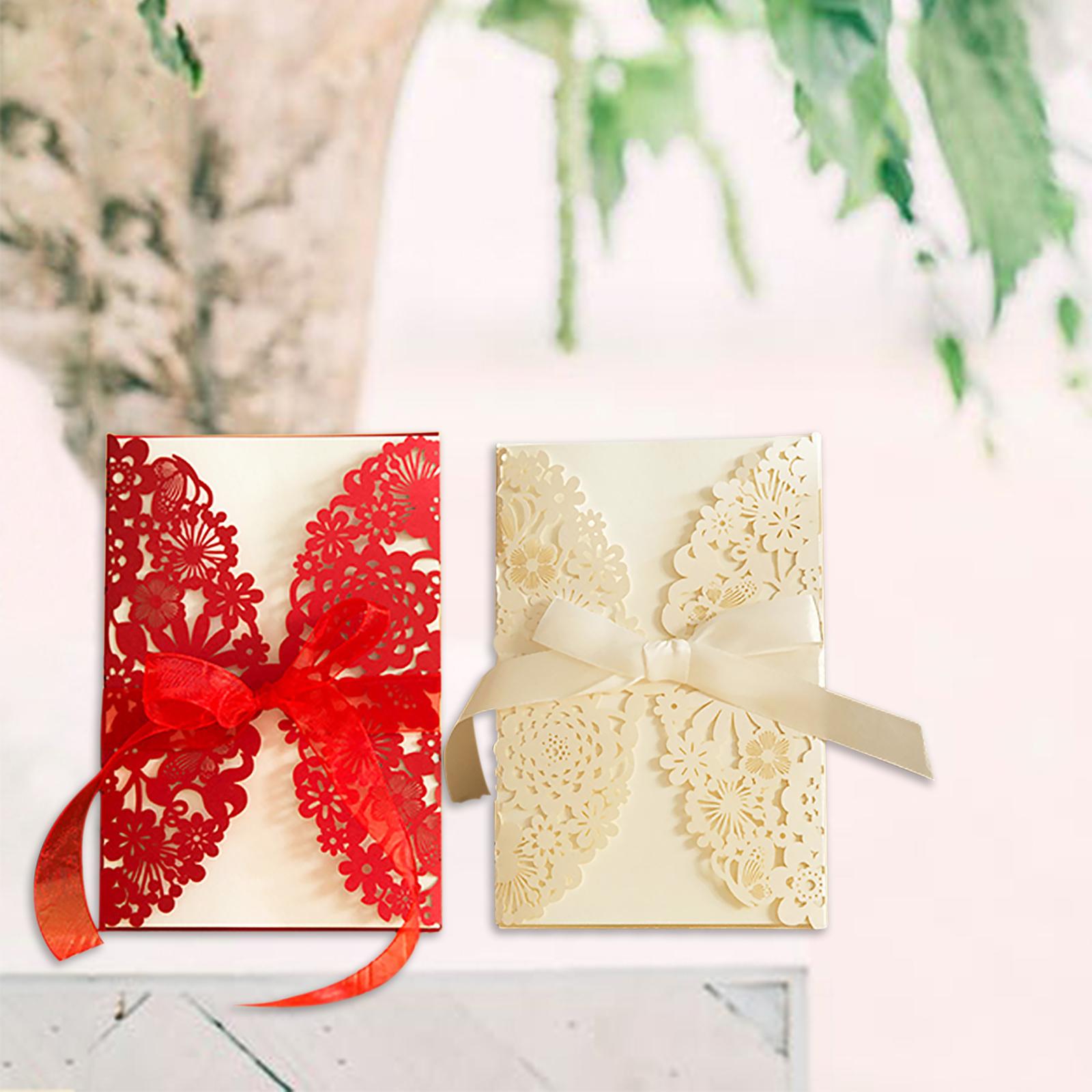 Thiệp Mời Đám Cưới Với Phong Bì Bowknot Cho Đám Cưới