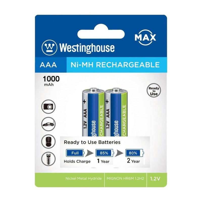 Combo Pin sạc Westinghouse AA 2400mAh (Vĩ 2 viên)/ AA 2400mAh (Vĩ 4 viên) / AAA 1000mAh (Vĩ 2 viên) hàng chất lượng cao