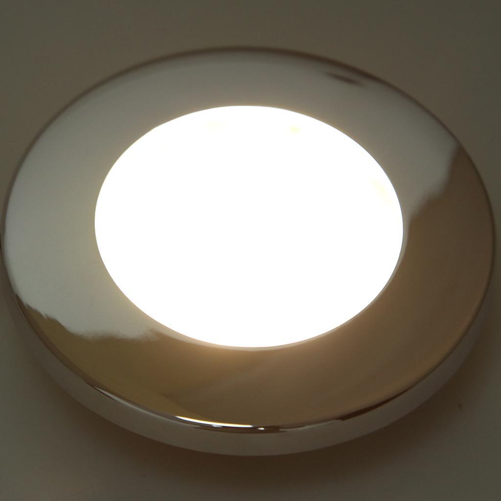 Round LED Ceiling Dome Light, Stainless Steel