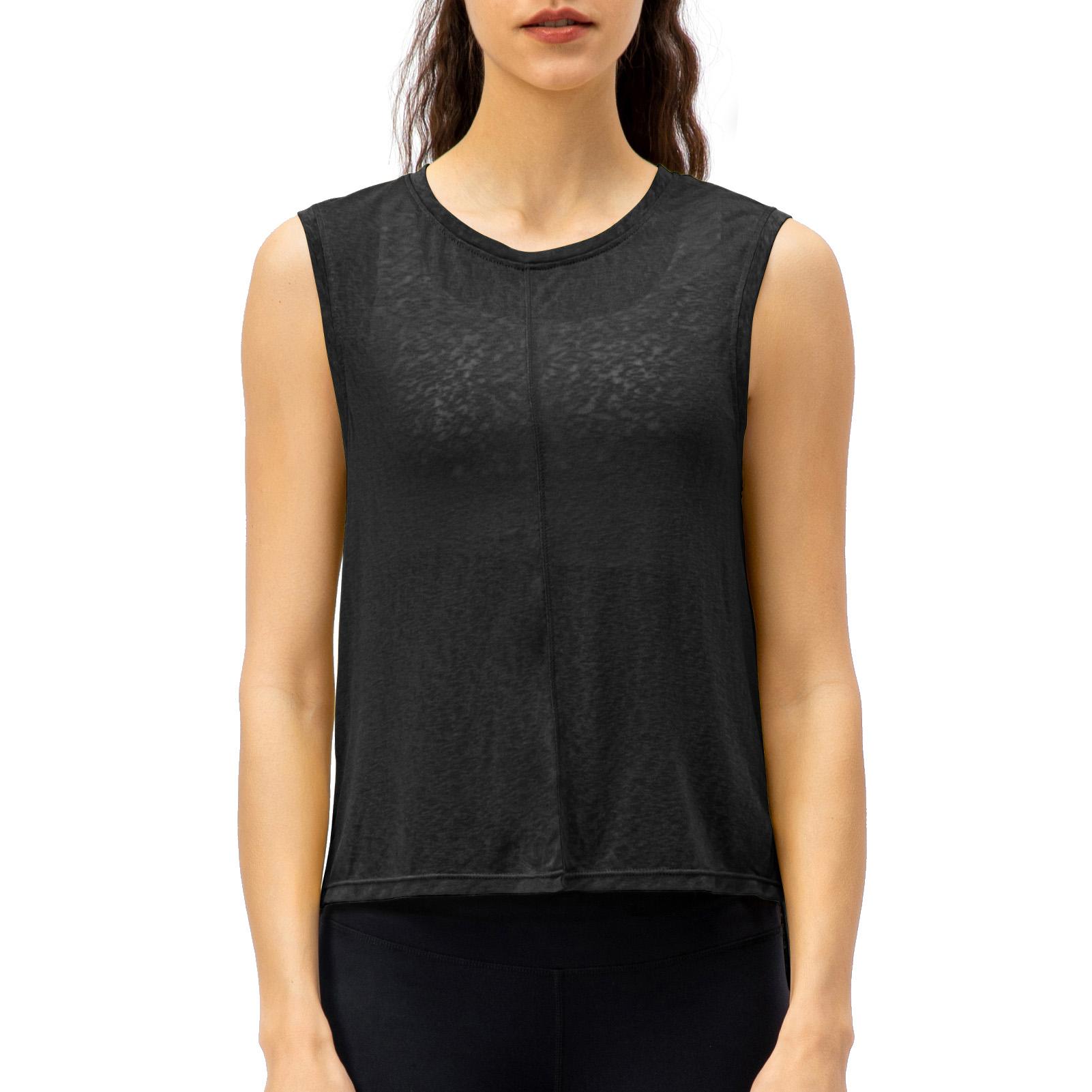 Áo tank top thể thao không tay mỏng nhẹ cho nữ tập yoga, pilates