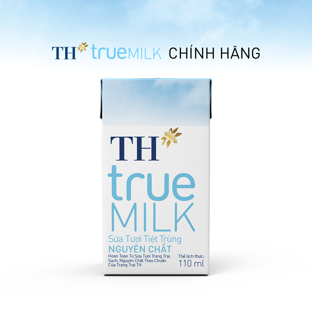 Thùng 48 hộp sữa tươi tiệt trùng nguyên chất TH True Milk 110ml (110ml x 48)