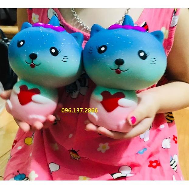 ( meoxanh ) SQUISHY MÈO XANH KHỔNG LỒ đáng yêu hết cỡ ( nguyenhuyen9916 )