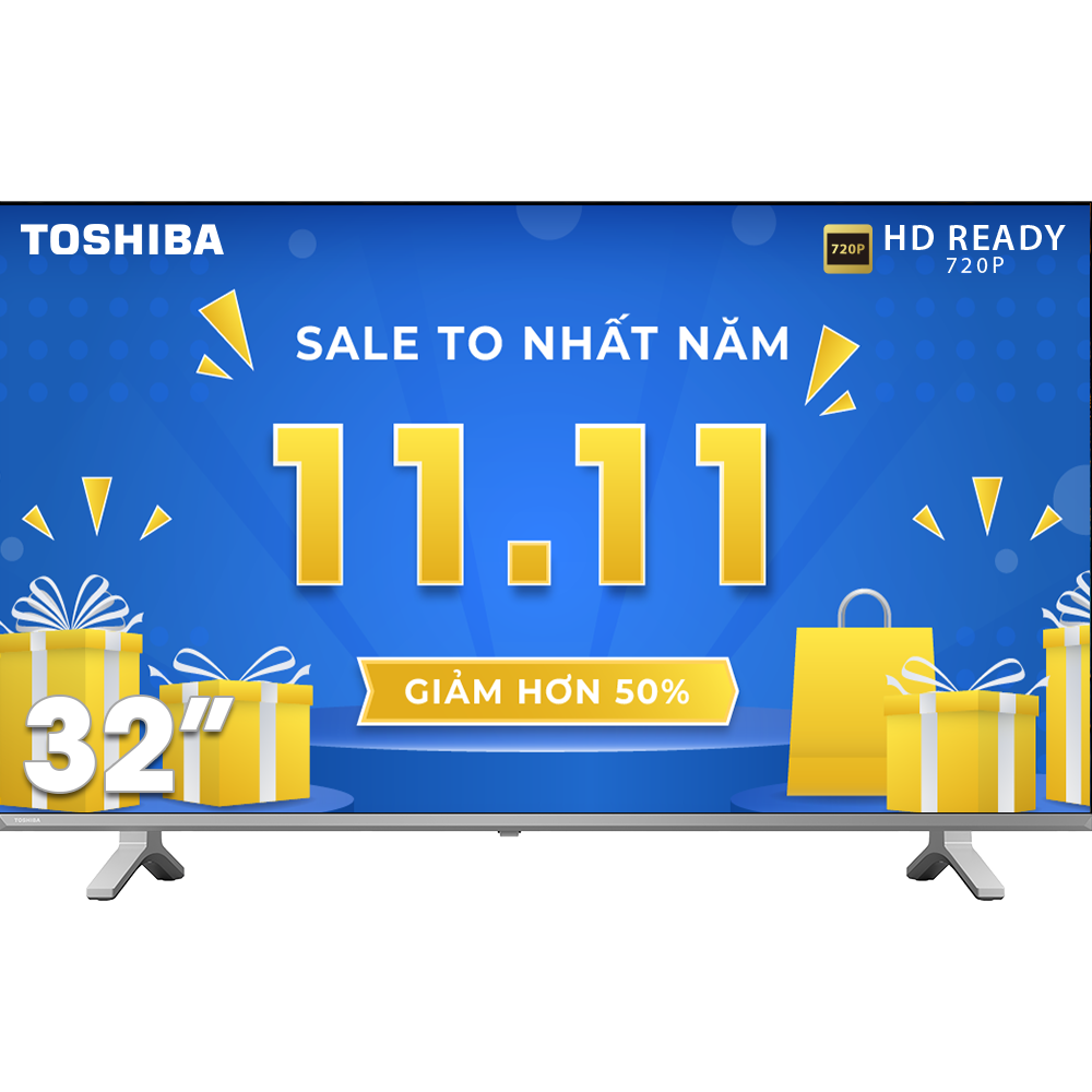 Android Tivi TOSHIBA 32 inch 32V35KP, Smart TV màn hình LED HD - Loa 20W - Hàng Chính Hãng