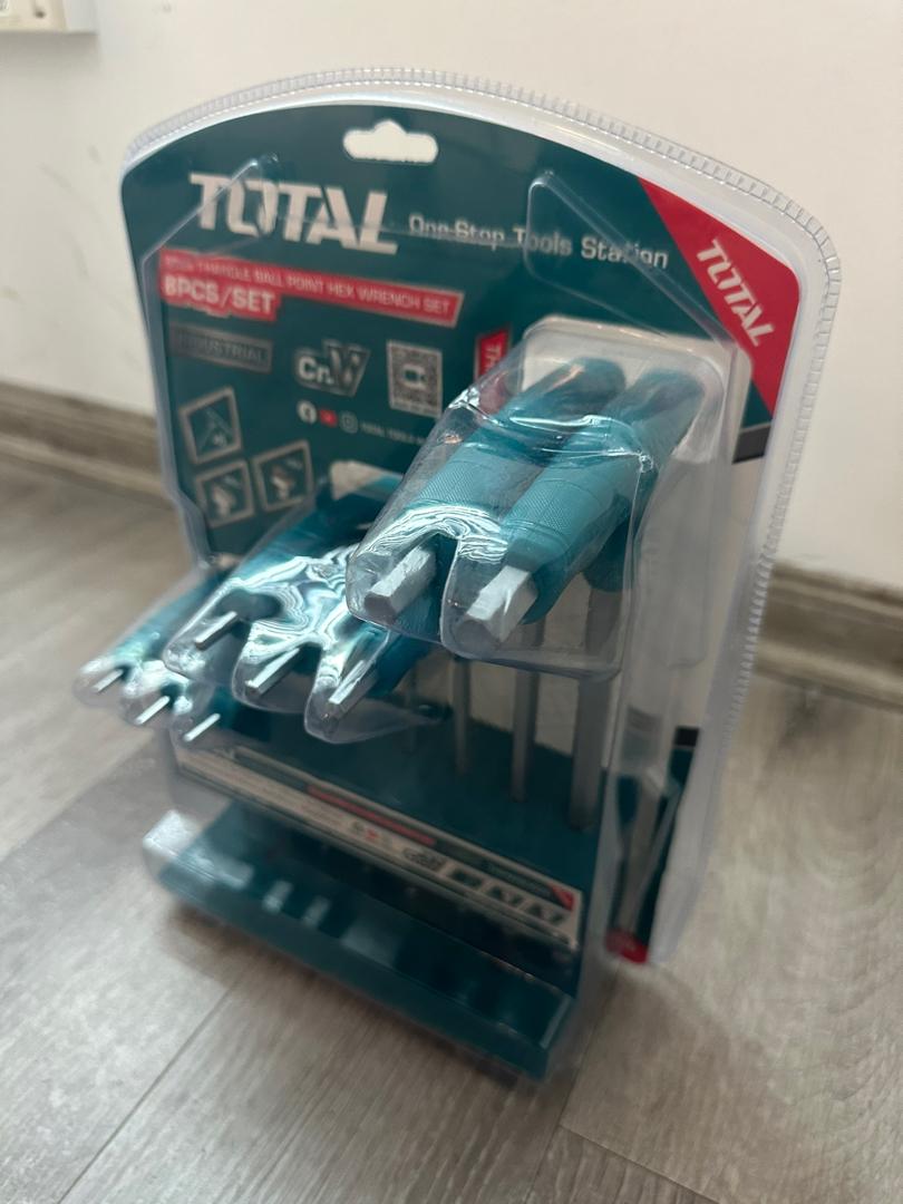 BỘ 8 CHÌA VẶN LỤC GIÁC TRÒN TAY CẦM T TOTAL THHW80826 - HÀNG CHÍNH HÃNG