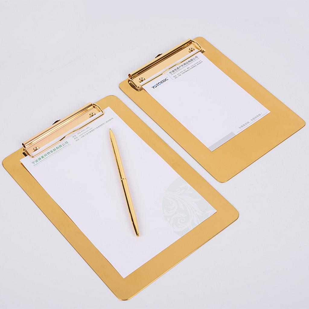 Di Động Kẹp Hồ Sơ Thép Không Gỉ Bảng Viết Kim Loại Kẹp Đựng Tài Liệu