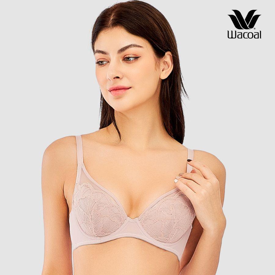Áo lót Wacoal có gọng, nâng nhẹ, cup 3/4, ren, dây liền, không mút ILB4856