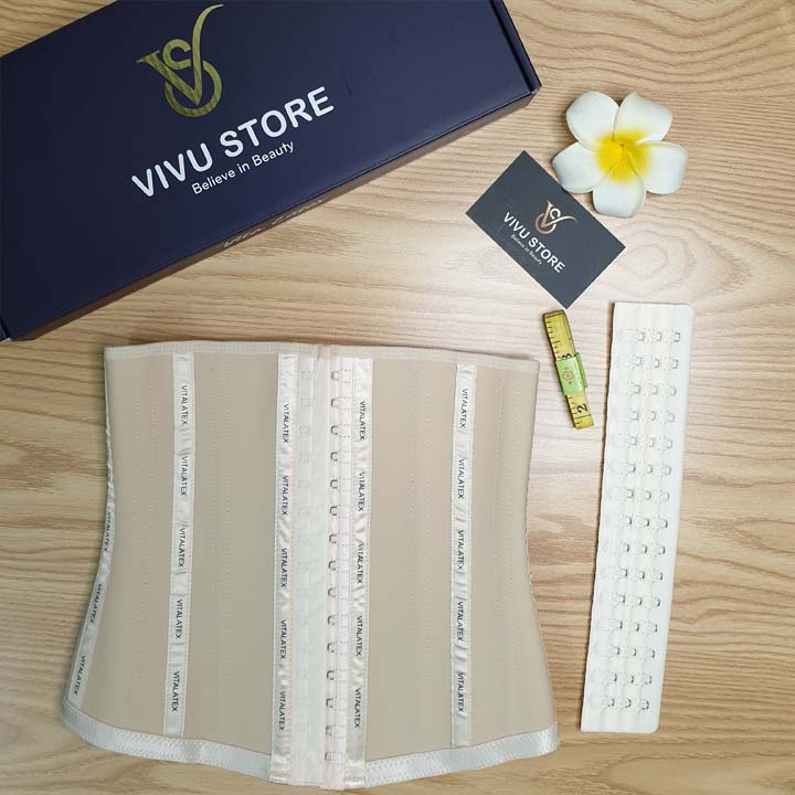 Đai Nịt Bụng CAO CẤP NHẤT Vita Latex 22 Xương - Kèm Thanh Nới Size + Lót Liner + Thước Dây