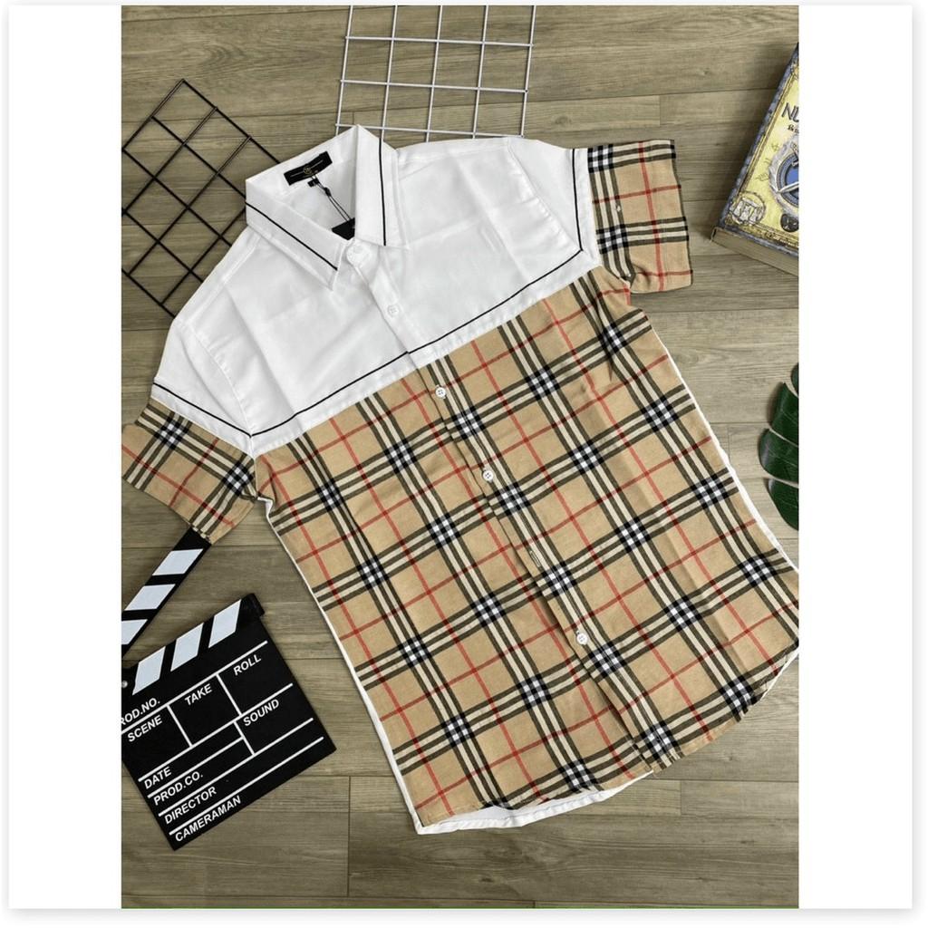 Áo sơ mi 3D phối caro ngắn tay cực đẹp phong cách mới cho ae KME FASHION