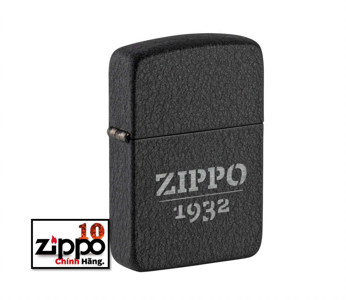 Zippo 46567-Zippo 1932 Black Crackle Design - Chính hãng 100%