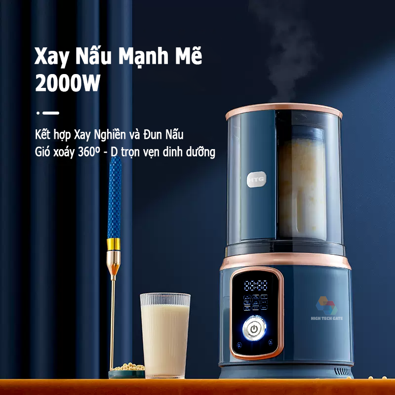 Máy Làm Sữa Hạt Đa Năng CB9250 Công Nghệ Giảm Ồn Cách Âm, Hút Chân Không, Hẹn Giờ Thông Minh, Xay Nấu 4D Mịn, Chống Dính Chống Khê, Tự Vệ Sinh, Hàng Chính Hãng