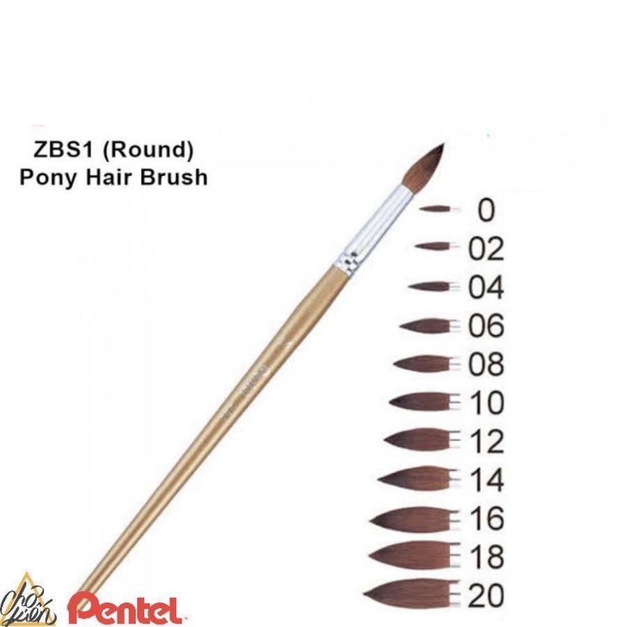 Cọ vẽ màu nước đầu tròn số 20 Pentel ZBS1-20️ ️