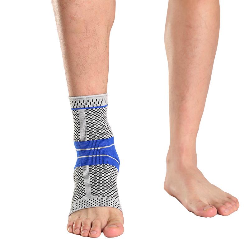 1 3D Silicone Hỗ Trợ Mắt Cá Chân Nẹp Thể Dục Nén Chống bong gân Tấm Bảo Vệ Bóng Rổ Bóng Đá Bảo Vệ Mắt Cá Chân Logo Tùy Chỉnh Color: Black Size: XL