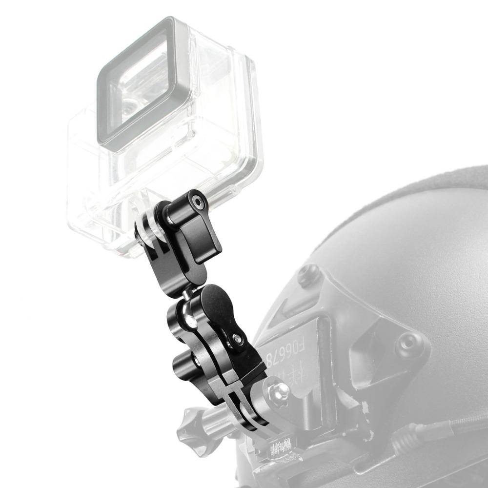 360 độ Xoay Xoay kim loại Máy ảnh mũ bảo hiểm Bộ điều hợp Chân máy cố định cho GoPro cho hành động của DJI OSMO cho máy ảnh hành động của Eken