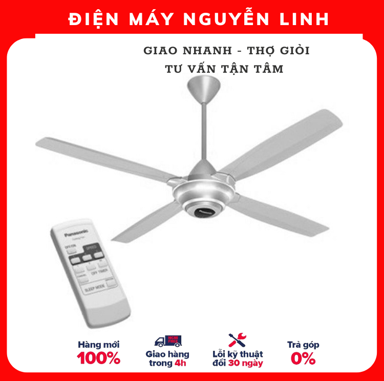 Quạt trần 4 cánh Panasonic F-56MZG-SS - Hàng chính hãng - Chỉ giao HCM