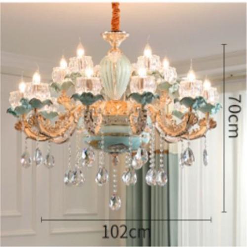 Đèn chùm pha lê VERSAI LOUIS 15 tay loại chuẩn nhất phong cách châu âu sang trọng cổ điển - kèm bóng nến