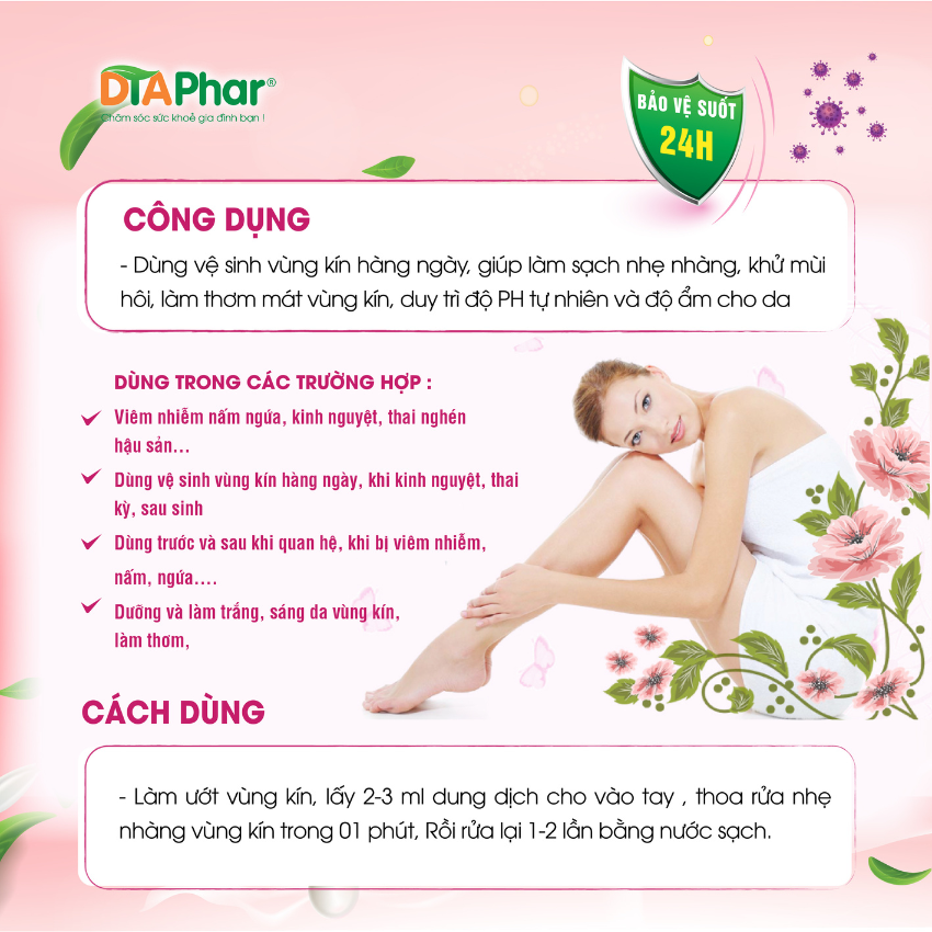 Dung dịch vệ sinh Nano Cool Extra giúp khử mùi hôi thơm mát duy trì PH tự nhiên và độ ẩm da Chai 100ml Tâm An Pharma