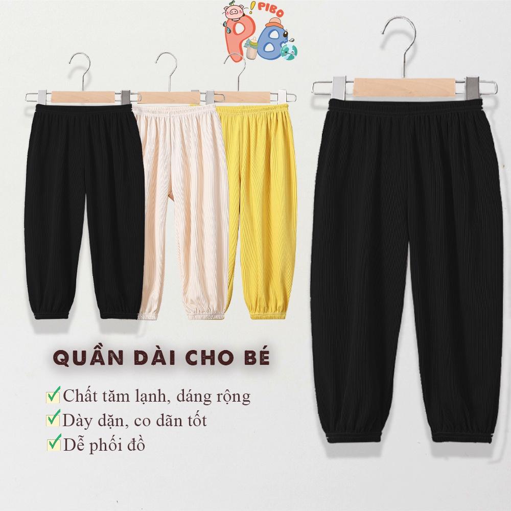 Quần Dài Bom Chất Tăm 3 Màu Dễ Thương Mùa Thu Đông Bé Trai Bé Gái 7-19Kg - BabyBoo - PiBo