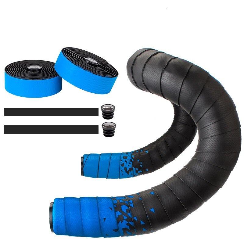 2pcs Bicycle Handlebar Tape Soft Anti-Slip Shockproof Breathable Road Bike Handlebar Strap Tape Leather Bicycle Accessories