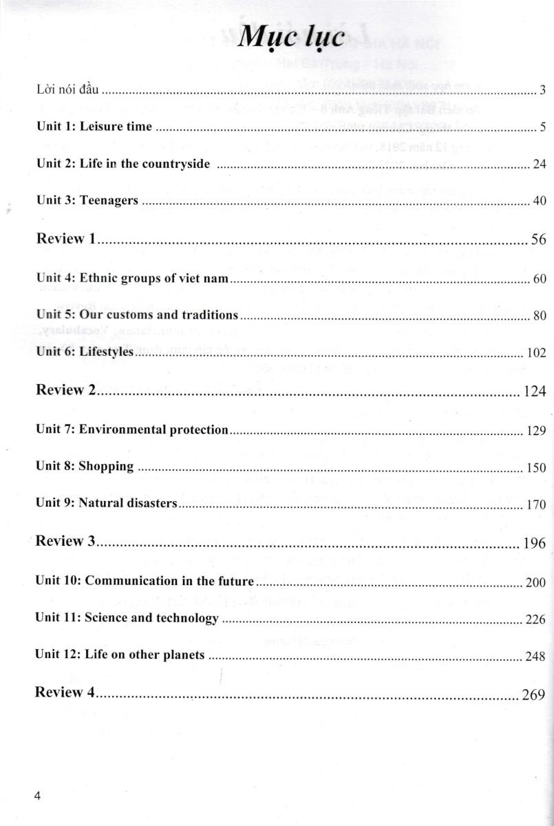 Bài Tập Tiếng Anh 8 - Không Đáp Án