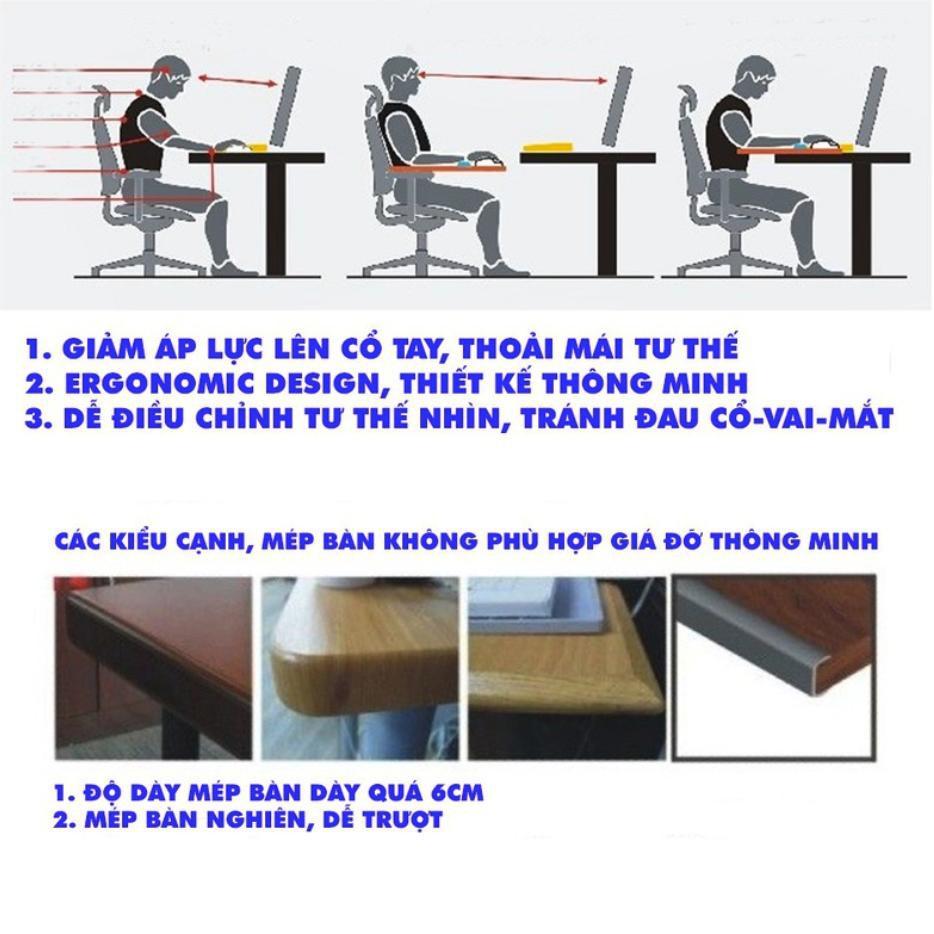 Giá đỡ cổ tay, cánh tay làm việc vi tính văn phòng