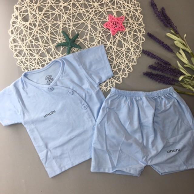 Bộ cộc tay khuy lệch cho bé từ sơ sinh 0-9kg