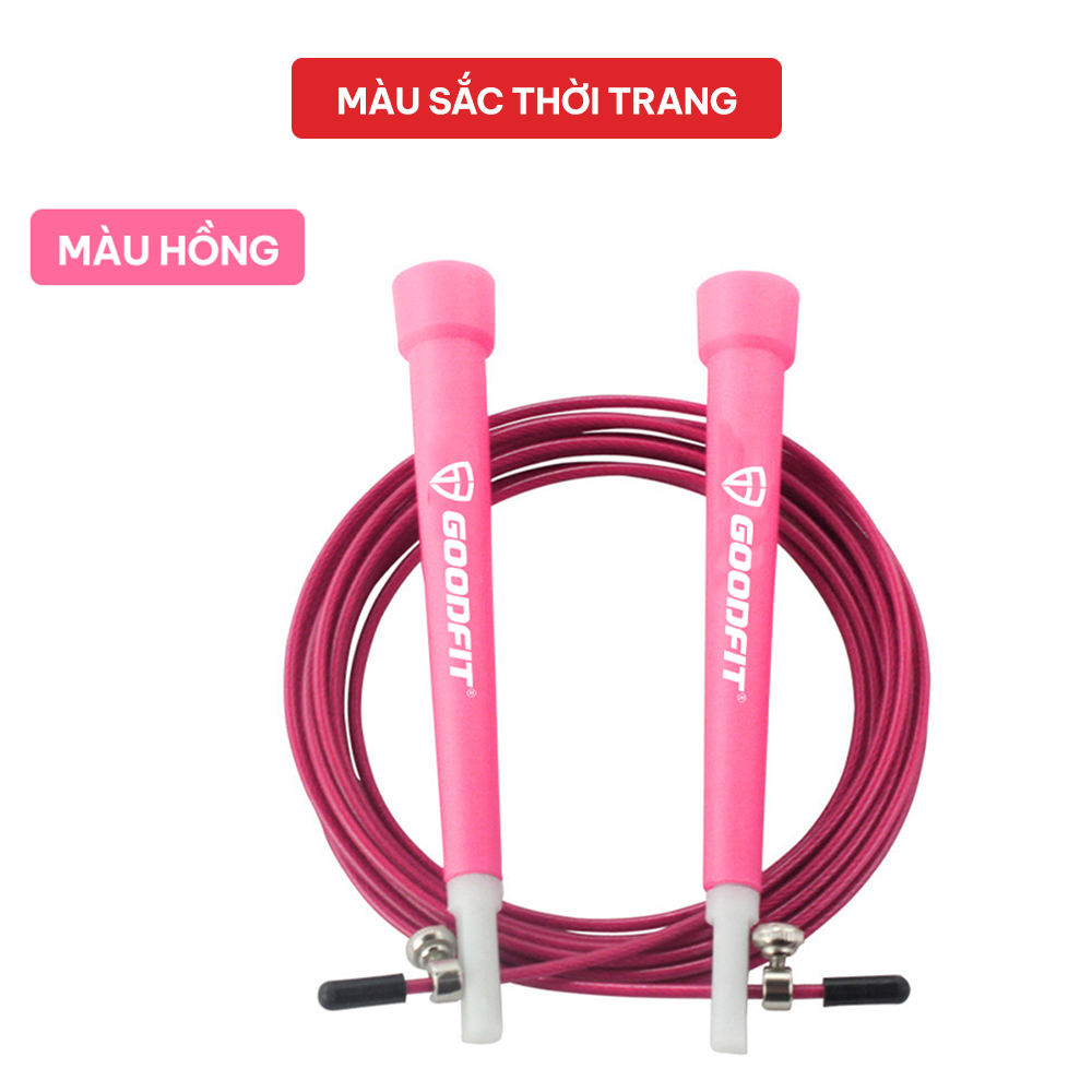 Dây nhảy thể lực chính hãng GoodFit GF904JR lõi thép siêu bền, hỗ trợ tập thể dục giảm cân, đốt mỡ