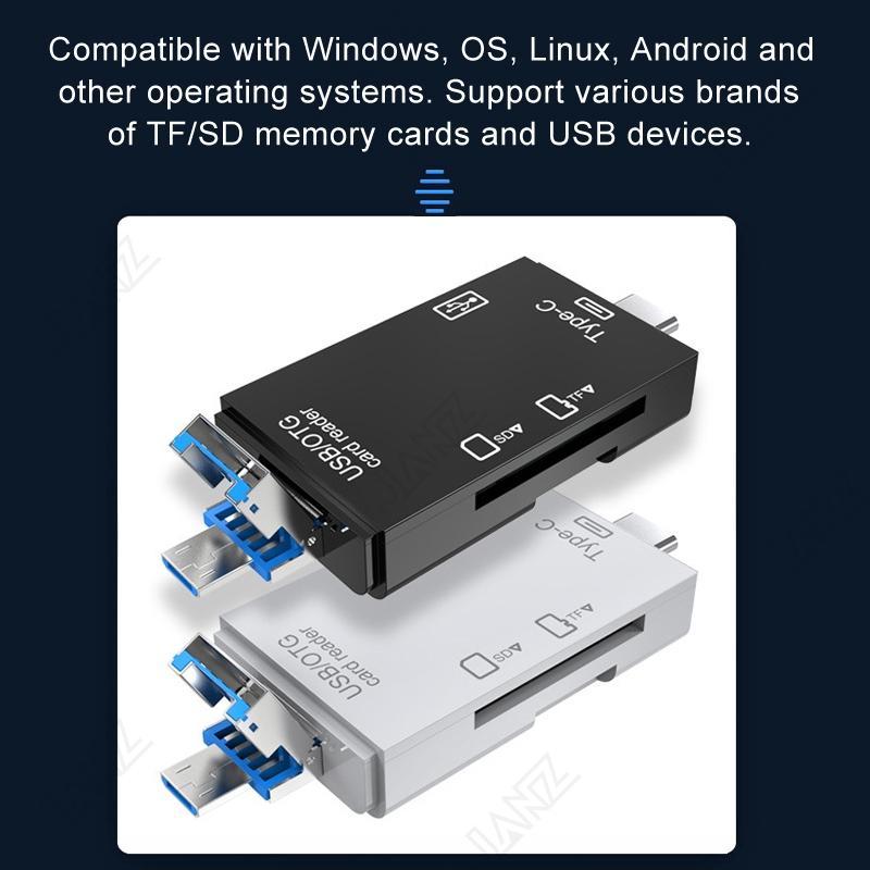 Đầu Đọc Thẻ Nhớ OTG Micro USB/Type-C/SD/TF Card/USB2.0