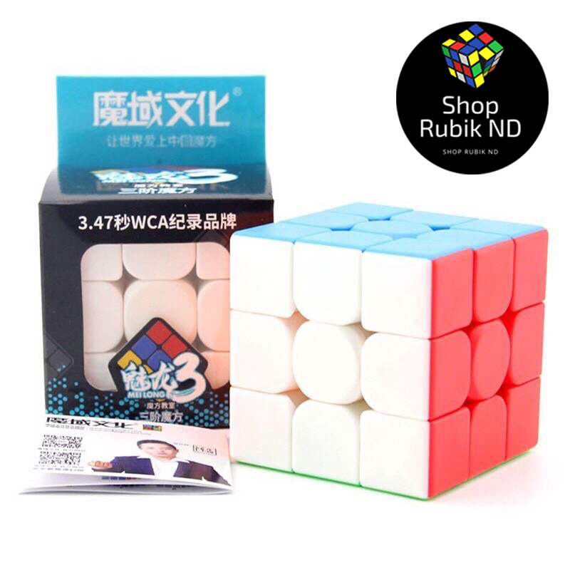 Rubik 3X3 MoYu MeiLong MFJS Stickerless - Tặng Đế Kê Rubik