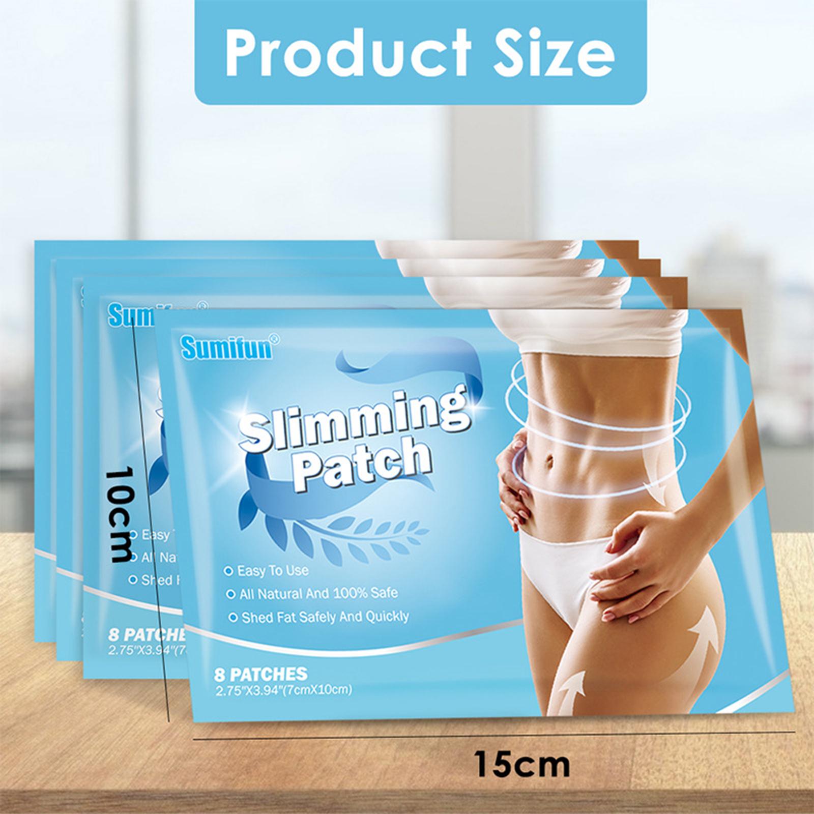 Sumifun 8 Patches Sliming Patch Navel Sticker Anti-Obesity Fat Burning for Losing Weight Abdomen Slimming Patch Paste