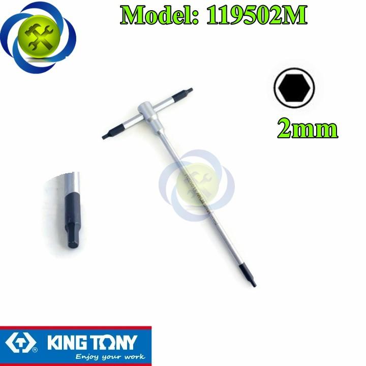 Lục giác T 2mm cán trượt Kingtony 119502M dài 65mm x 125mm