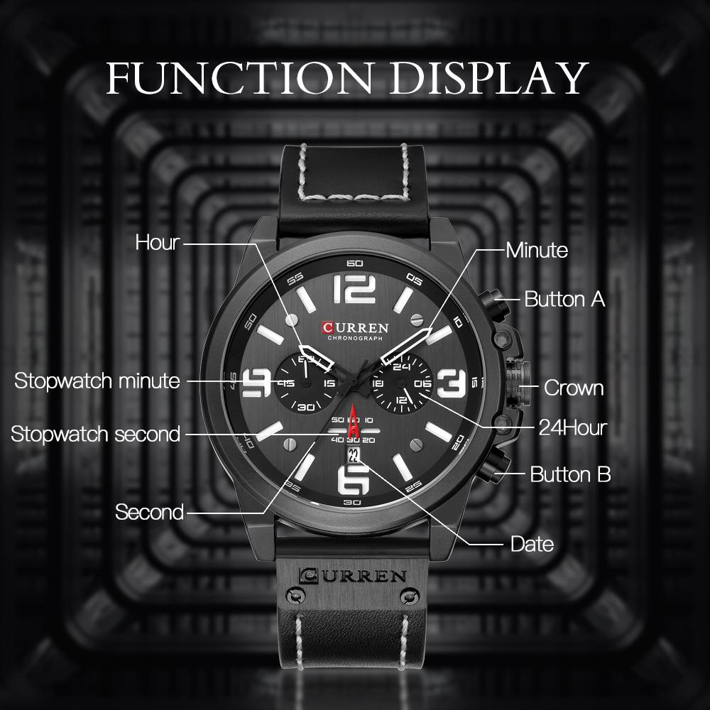 Đồng hồ Curren Men Business Watch Fashion dây da không thấm nước