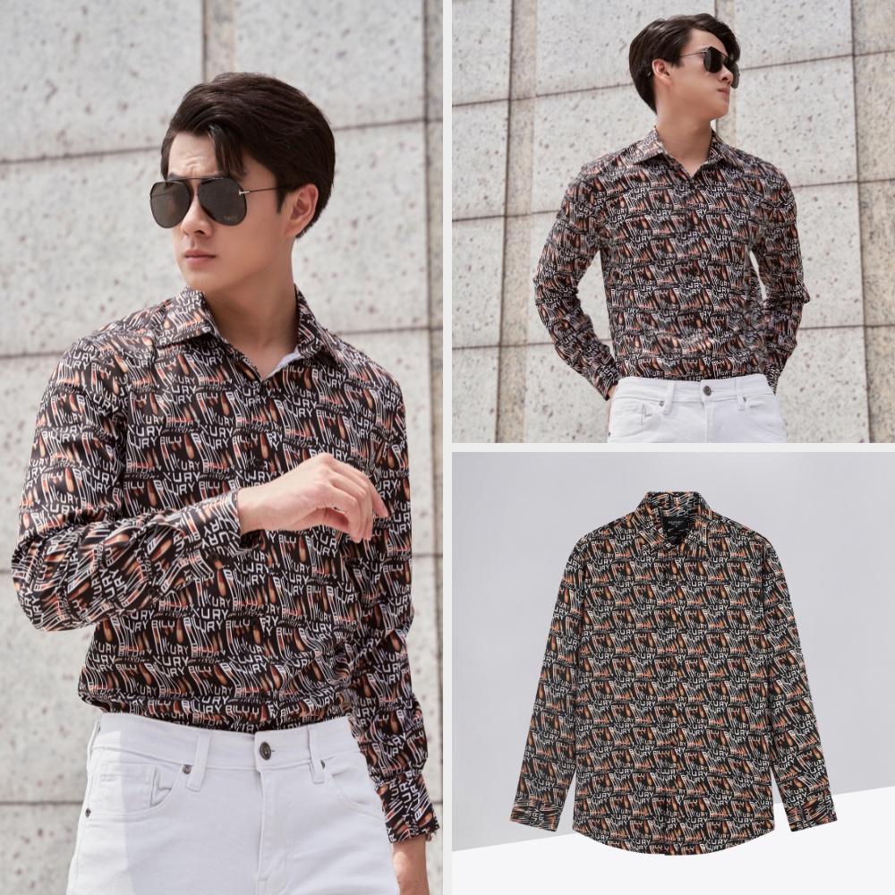 Áo sơ mi nam dài tay Biluxury họa tiết phom Casual thoải mái thiết kế phá cách đẳng cấp 6SMDH008DEN