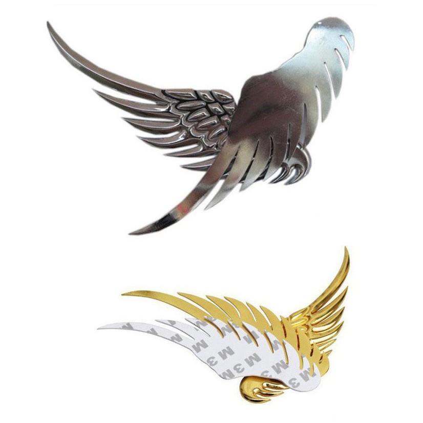 Logo cánh thiên thần kim loại trang trí xe hơi ô tô
