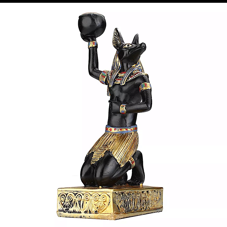 TƯỢNG THẦN ĐẦU CHÓ ANUBIS AI CẬP CAO 20cm CÓ THỂ CẮM NẾN