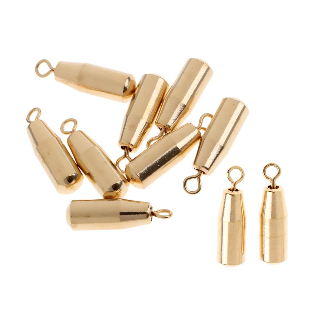 30pcs Brass Sinker Drop Shot Weights Sinker Perch Pike Fishing