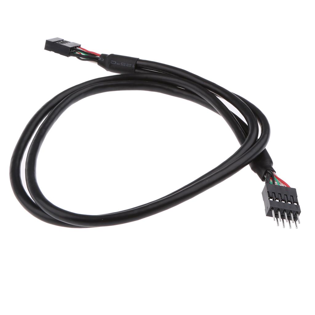 USB2.0 9 Pin Male To 9 Pin Female USB Extension Cable Black