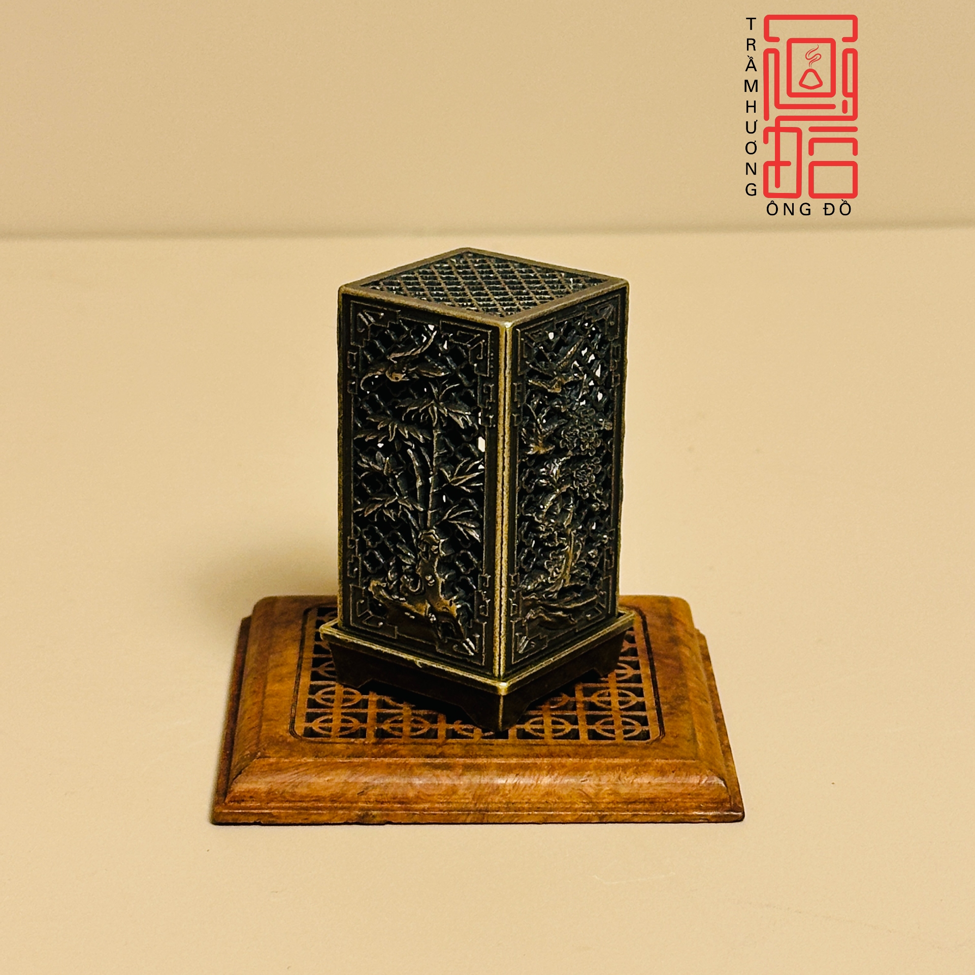 Lư Mini Tứ Quý Xông Nhang Trầm Hương