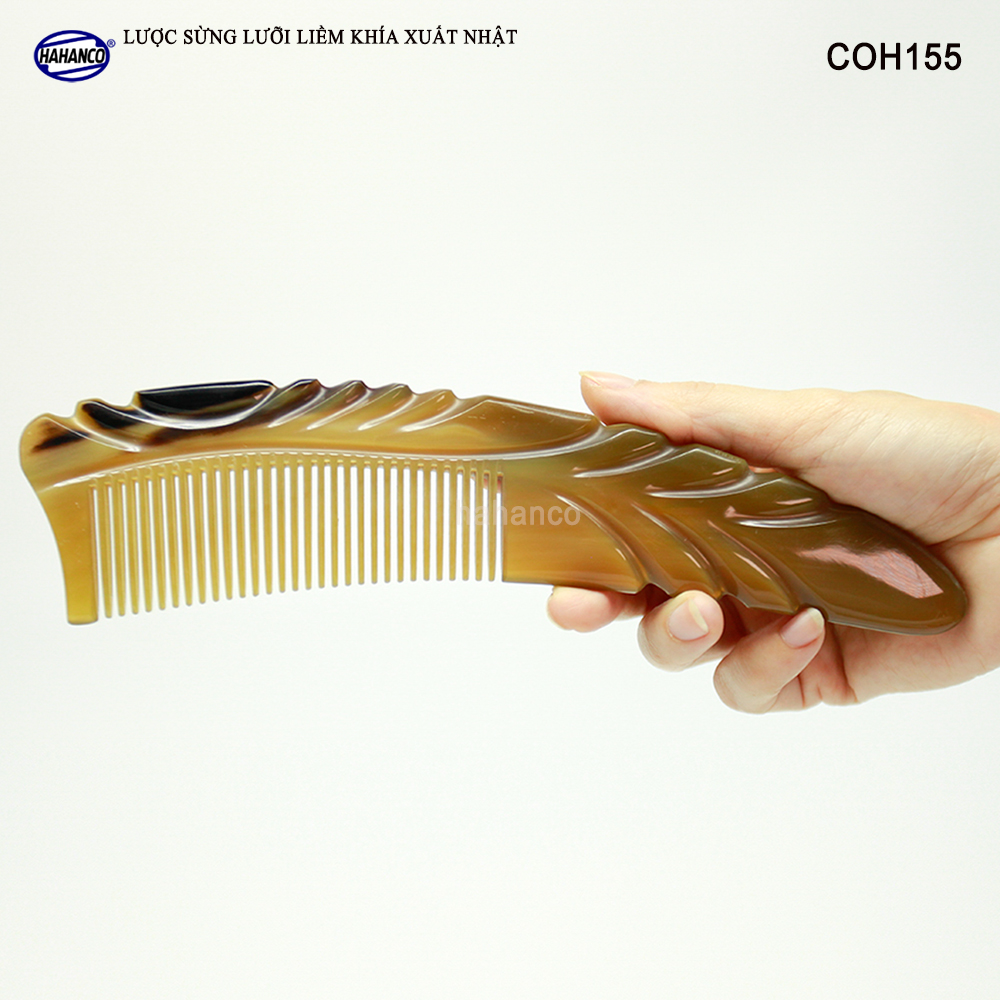 Lược sừng dáng trăng khuyết cao cấp COH155 - Lược sừng xuất Nhật - Chăm sóc tóc