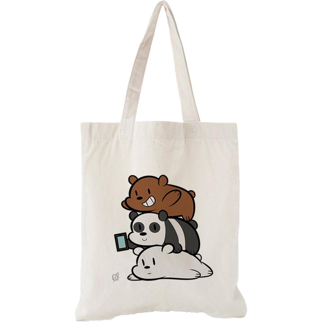 Túi vải Canvas Trương Gia Túi Vải - Túi Canvas bộ sưu tập hoạt hình ngộ nghĩnh nhiều kích thước