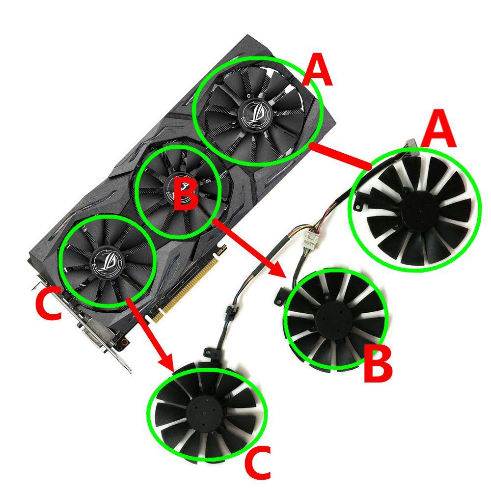 2 Cái/bộ Quạt Đồ Họa 4 Chân, Bộ Làm Mát VGA, Dành Cho KFA2 GTX 1660 GTX1660 Ti RTX 2060 Siêu Video Thay Thế