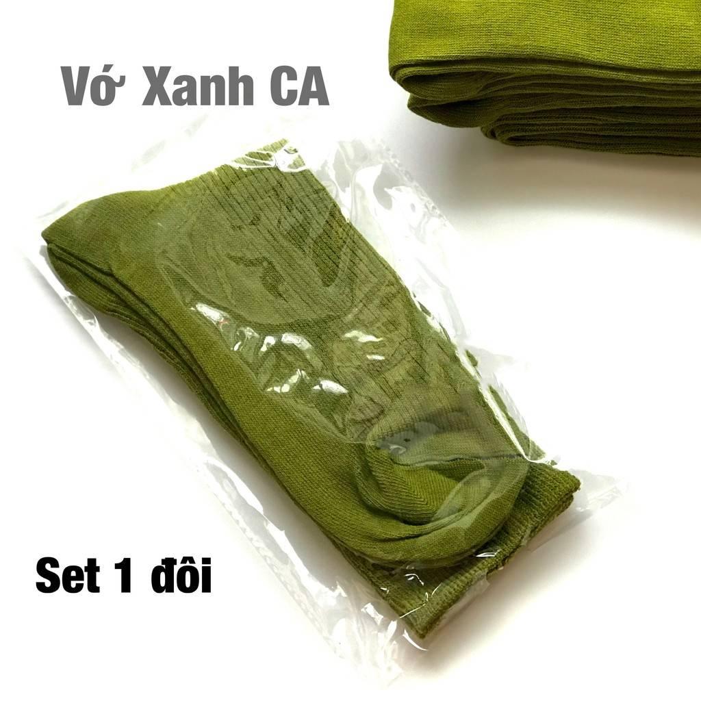 Vớ Tất Xanh cổ cao, dày dặn màu xanh nỏn chuối- xanh CA SQ BĐ