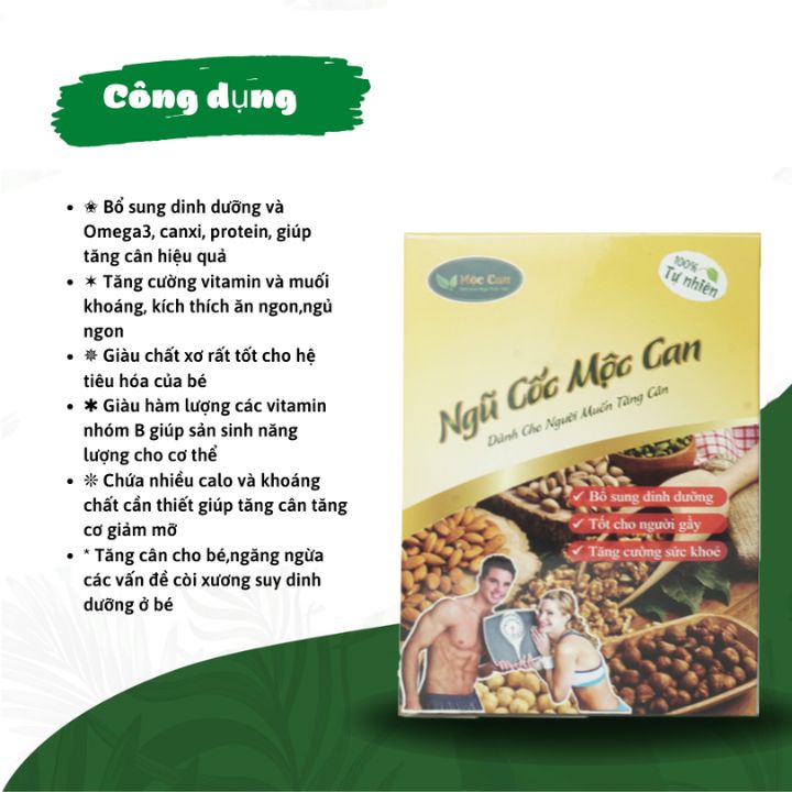 Ngũ Cốc Tăng Cân Cho Người gầy  Mộc Can - Bột Ngũ Cốc Dinh Dưỡng 500g