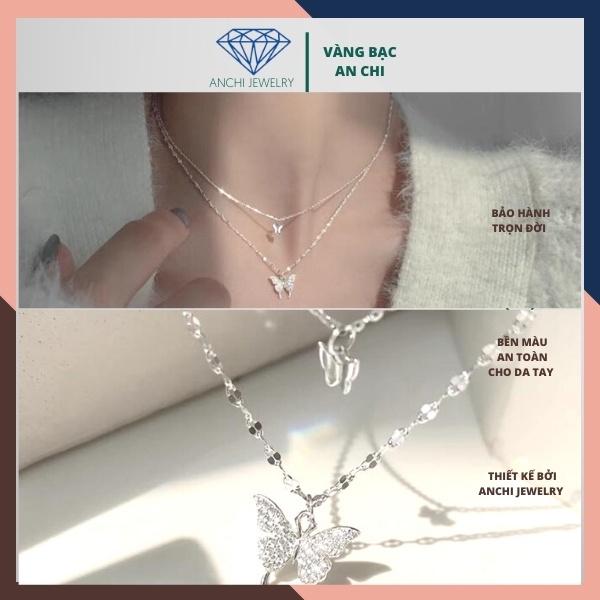 Dây chuyền đôi uyên ương hồ điệp, Quà tặng bạn gái,An chi jewelry