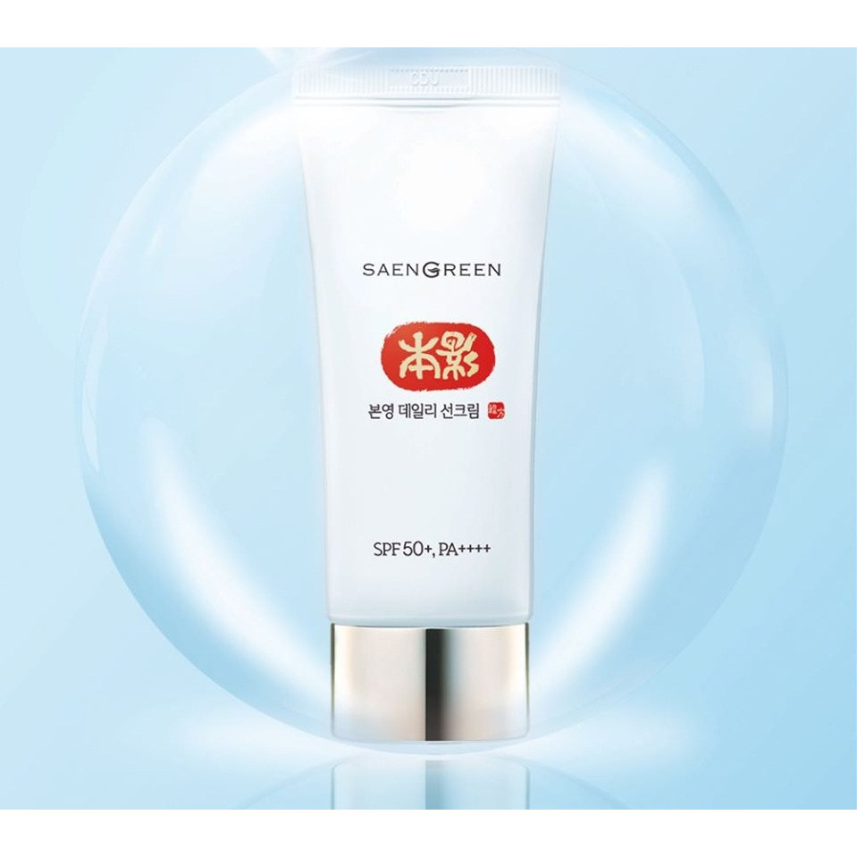 KEM CHỐNG NẮNG HÀNG NGÀY KHÔNG GÂY BẾT DÍNH SPF50+, PA++++, CHỐNG ÁNH SÁNG XANH - SAENGGREEN BON YOUNG DAILY SUN CREAM