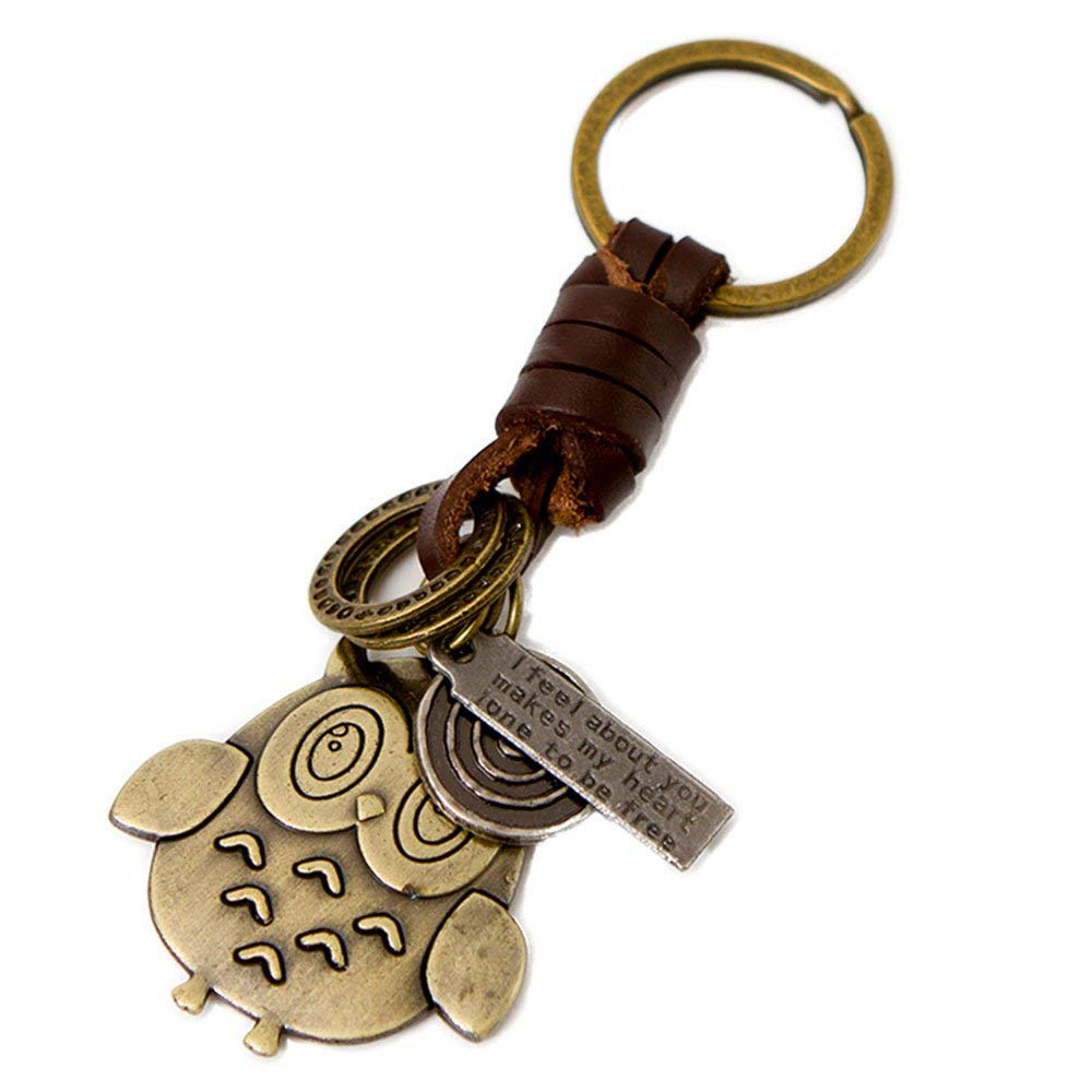 Móc Khóa Thép Cao Cấp Hình Cú Mèo Vintage Phong Cách Cổ Điển Châu Âu - Móc Khóa Nữ Đáng Yêu Vintage Owl Keychain