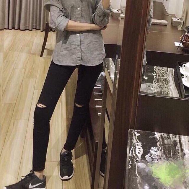 Quần skiny rách siêu cá tính