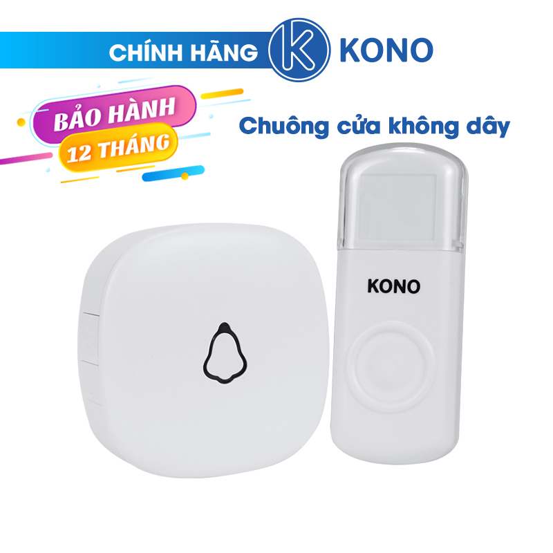 Chuông cửa không dây cao cấp kín nước KONO KN-C1+, độ bền và ổn định cao, khả năng chống nước tốt khi để ngoài trời