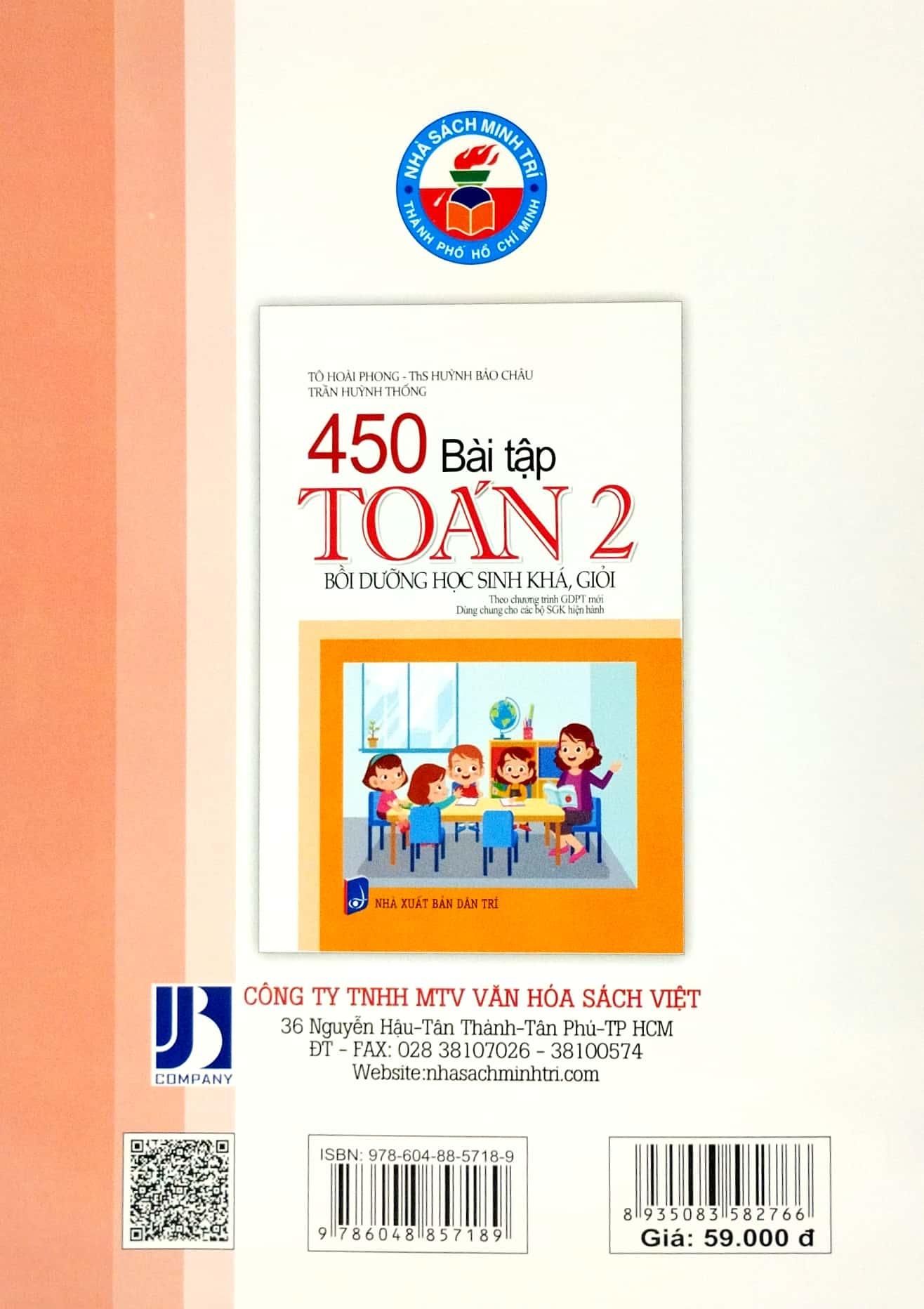 450 Bài Tập Toán 2 - Bồi Dưỡng Học Sinh Khá, Giỏi