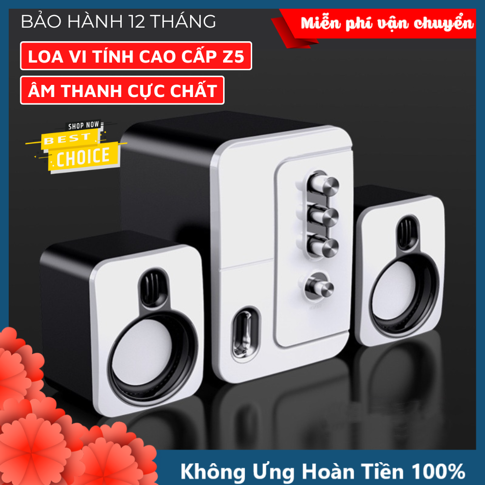 Loa Vi Tính 2.1 Ziyou Z5 Âm Thanh Vòm 3D Stereo Bass Hay Có thể Tùy Chỉnh Bass Treble, Nghe Nhạc Xem Phim Cực Thích, Tương Thích Với Nhiều Thiết Bị Laptop, Pc, Điện Thoại-Hàng Chính Hãng