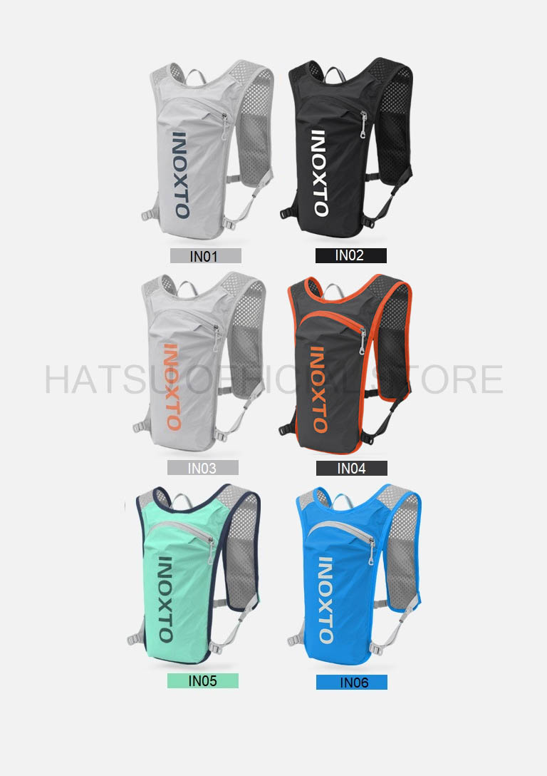 Balo chạy bộ Đạp Xe 5L Cao Cấp Hatsu Inoxto Running Cycling Bag - Siêu Nhẹ, Đa Năng, Bền Bỉ | Vest Chạy Trail Đựng Nước 